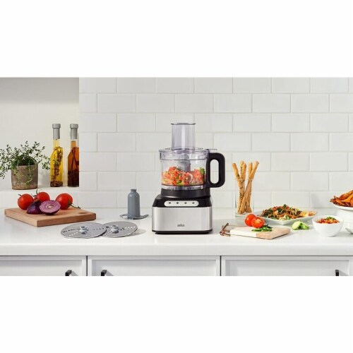 Braun Food Processor-Silver Perspective: top