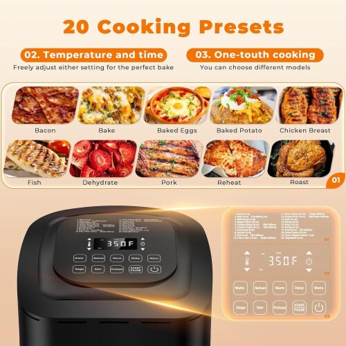 Nuwave Brio 10 in 1 Air Fryer 7.25Qt Black 7.25QT Brio Air Fryer Jay C Food Stores