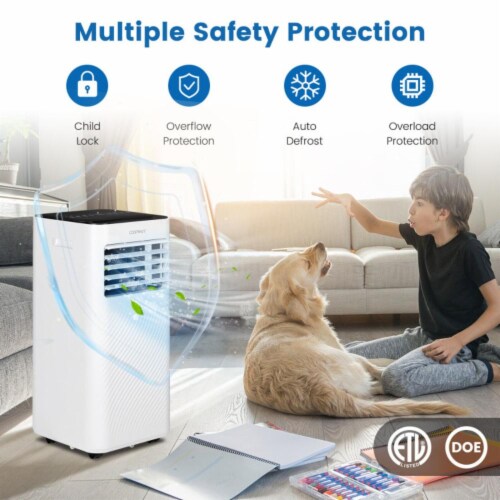 Costway 8000 BTU Portable Air Conditioner with Remote Control and Sleep