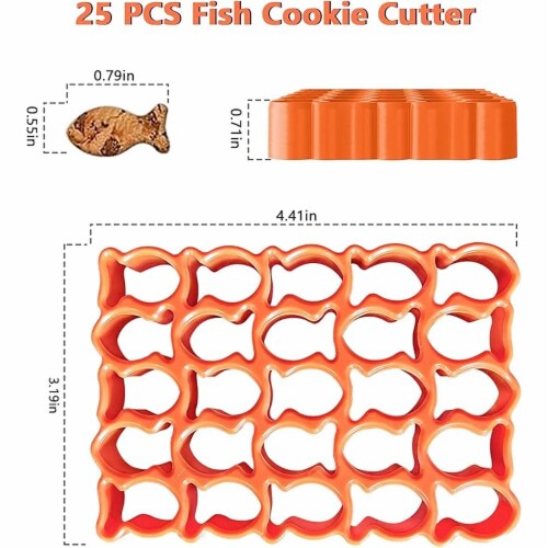 Sidosir GoldFish Cracker Cookie Cutter - 25 Cavity Perspective: top