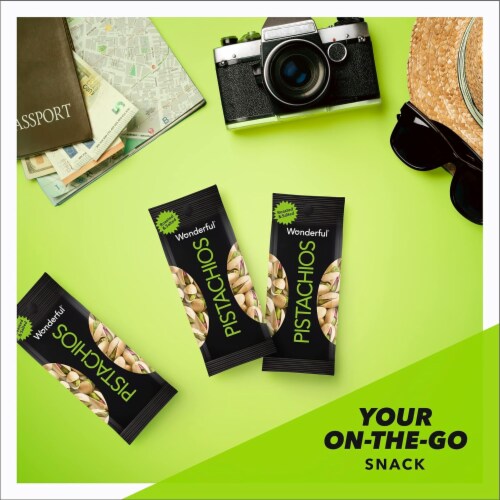 Wonderful Pistachios Roasted and Salted Nuts In Shell, (Pack of 9) Perspective: top
