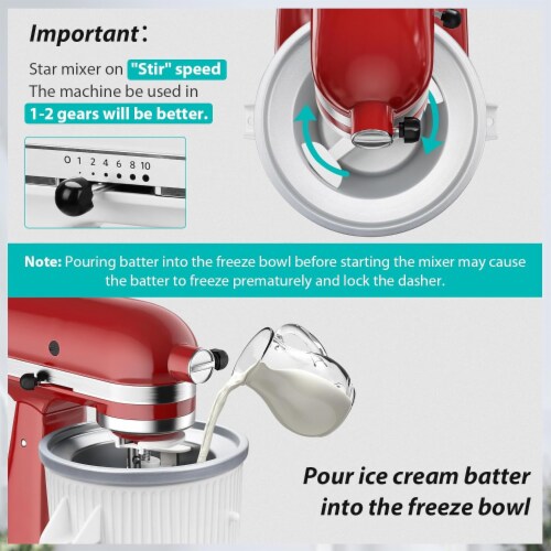 Kitchenaid ice cream maker what speed online