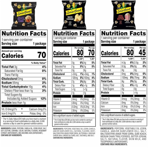 Smartfood Popcorn - Variety Pack, 0.5oz (Pack of 40) Perspective: top