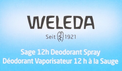 Weleda Sage 12H Deodorant Spray Perspective: top