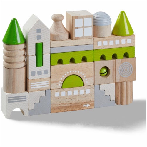HABA Coburg Wooden Building Blocks 28 Piece Set (Made in Germany) Perspective: top