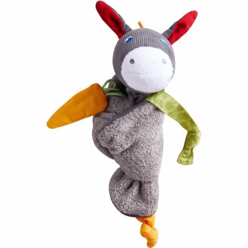 HABA Cuddly Donkey Snuggly Lovey Baby Blankie Perspective: top