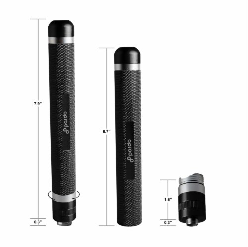 Pardo Cigar 3in1 Tool Kit Black - Air Tight, Smell-Proof Case, Draw Enhancer & Stand Perspective: top