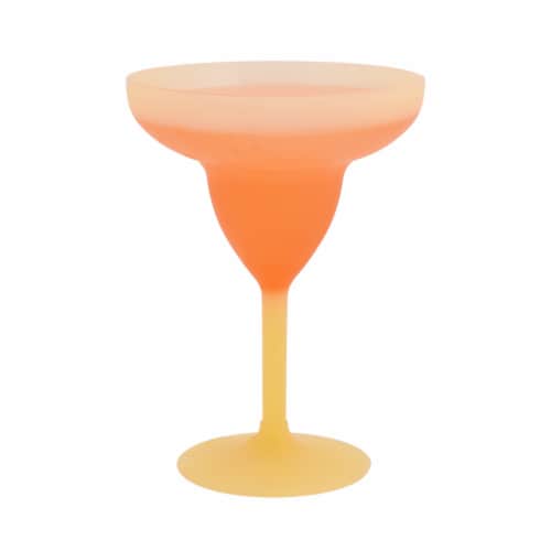 Tzeng Shyng Color Changing Margarita Glass - Yellow Perspective: top