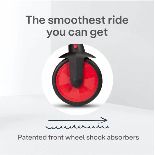 smarTrike STR7 6 in 1 Pushchair, Stroller, and Tricycle for 6-36 Months, Red Perspective: top