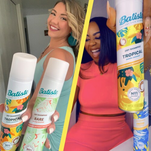 Batiste Dry Shampoo Tropical Fragrance Perspective: top