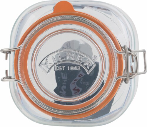 KILNER® Square Clip Top Storage Jar Perspective: top