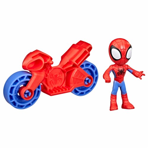 Hasbro Marvel Spidey and His Amazing Friends Spidey with Motorcycle Perspective: top