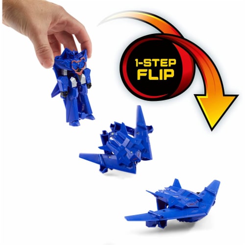 Transformers Toys EarthSpark 1-Step Flip Changer Soundwave 4-Inch Action Figure, Robot Toys Perspective: top