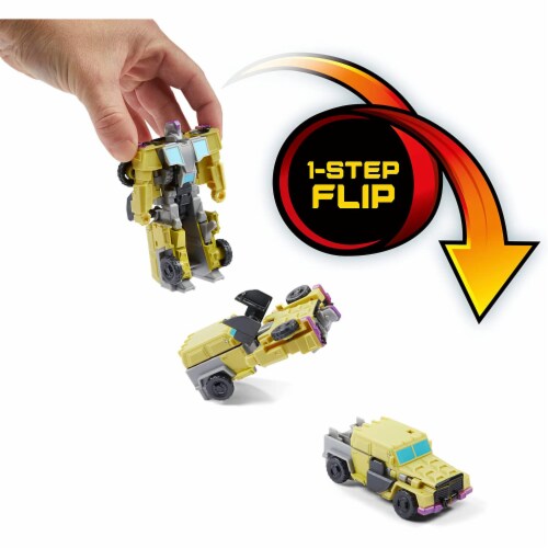Transformers Toys EarthSpark 1-Step Flip Changer Swindle 4-Inch Action Figure, Robot Toys Perspective: top