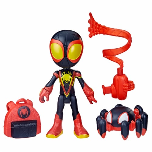 Hasbro Marvel Spidey and His Amazing Friends Web-Spinners Miles Morales Spider-Man Toy Perspective: top
