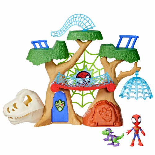 Marvel Spidey and His Amazing Friends Dino-Webs Treehouse Playset Perspective: top