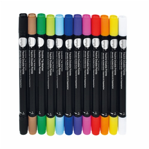 Daler - Rowney Simply Dual Tip Marker Set Perspective: top