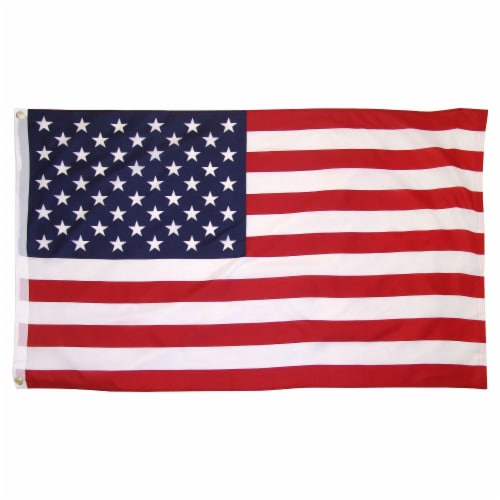 2 PK USA Flags 5ft x 3ft United States of America Independence Day Celebration Perspective: top