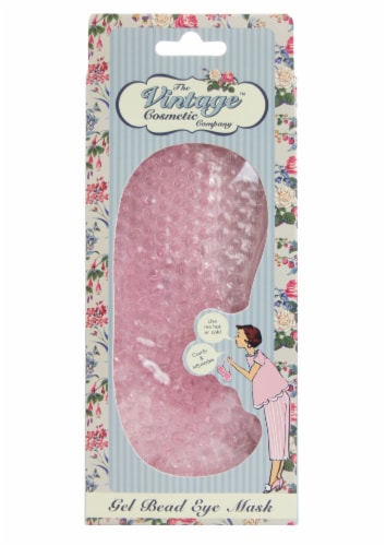 The Vintage® Cosmetic Company Gel Beaded Pink Eye Mask Perspective: top