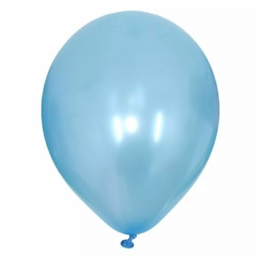 25 pcs 12  Metallic Ligh Blue Colour Latex balloons birthday party celebrations Perspective: top