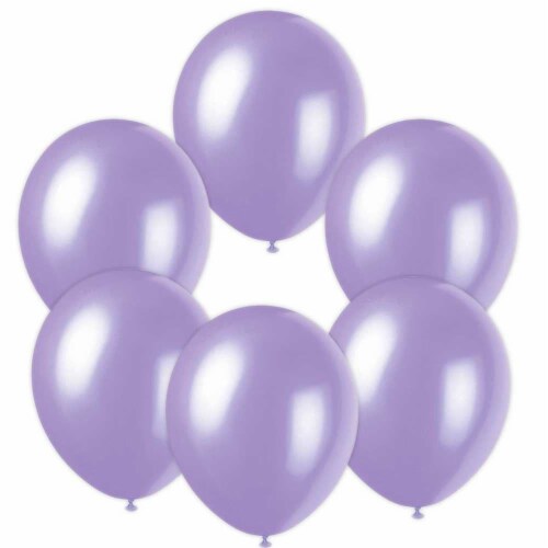 25 pcs 12  Metallic Purple Colour Latex balloons birthday party celebrations Perspective: top