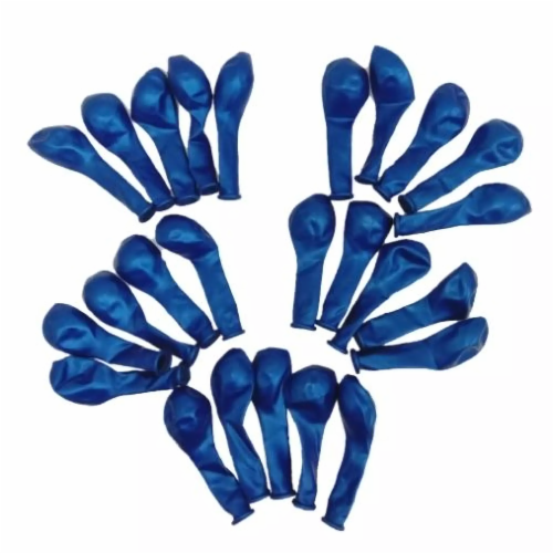 10 pcs 12  Metallic Blue Colour Latex balloons birthday party celebrations Plain Perspective: top