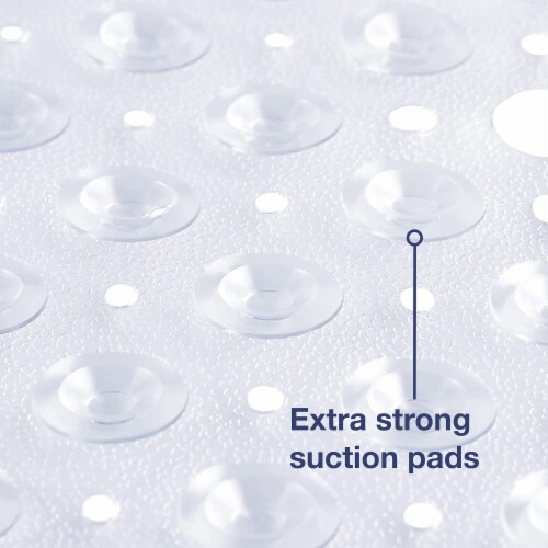 Tranquil Beauty Clear Square Shower Mat 53x53cm/21x21in | Anti-Slip, Machine-Washable Perspective: top