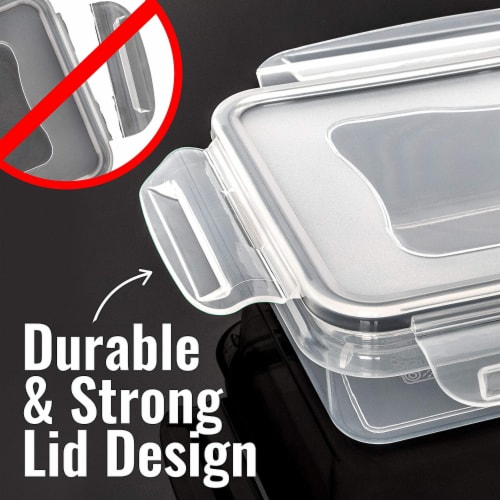 Fullstar 50PCS Food Storage Containers w/ Lids, Meal Prep Tupperware w/ Labels & Pen Perspective: top