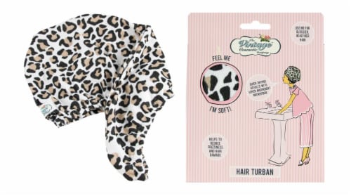 The Vintage Cosmetic Company Leopard Print Hair Turban Perspective: top