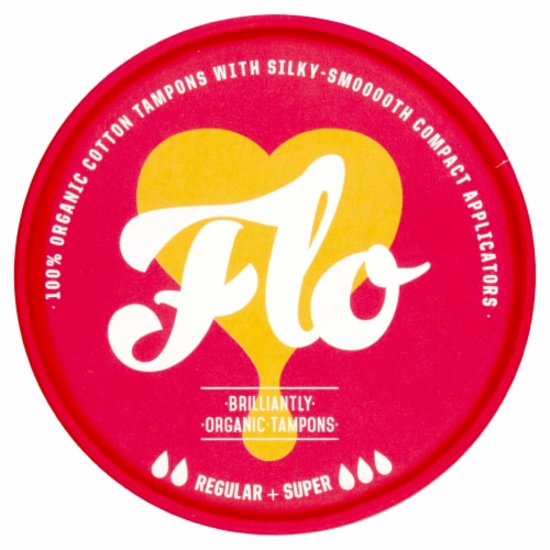 FLO Eco-Applicator Organic Tampons Perspective: top