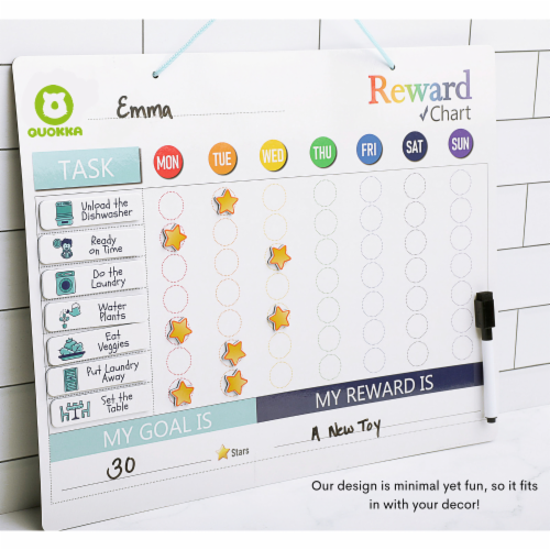 Quokka Magnetic Behavior Dry and Erase Reward Chore Chart for Kids at ...