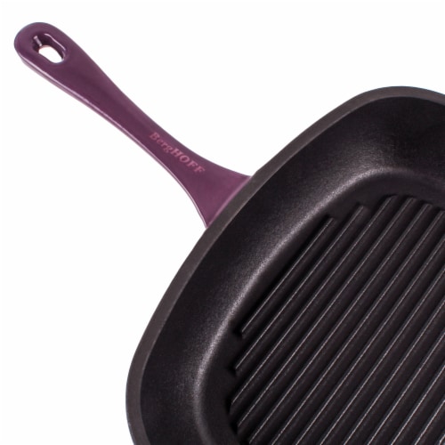BergHOFF Neo 11" Cast Iron Square Grill Pan - Purple Perspective: top