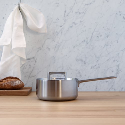 BergHOFF Stainless Steel Covered Sauce Pan Perspective: top
