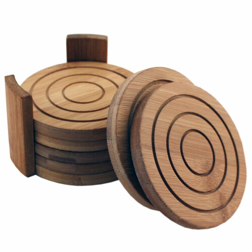 BergHOFF Bamboo Coaster Set Perspective: top