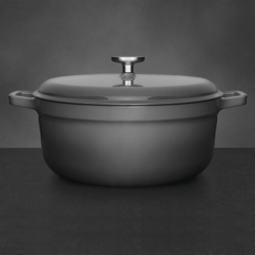 BergHOFF Cast Iron Covered Casserole - Grey Perspective: top