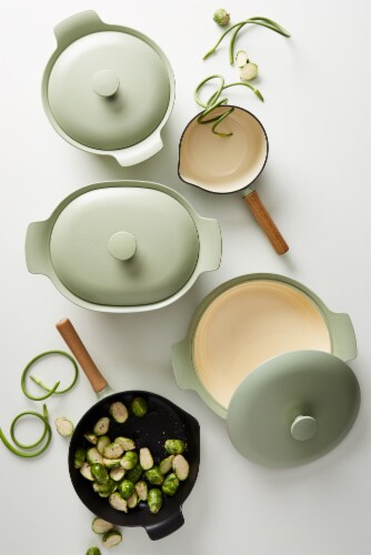 BergHOFF RON Cast Iron Cookware Set - Green Perspective: top