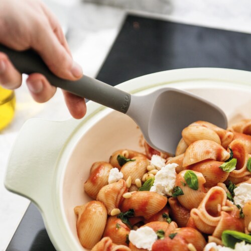 BergHOFF Leo Silicone Serving Spoon - Gray Perspective: top