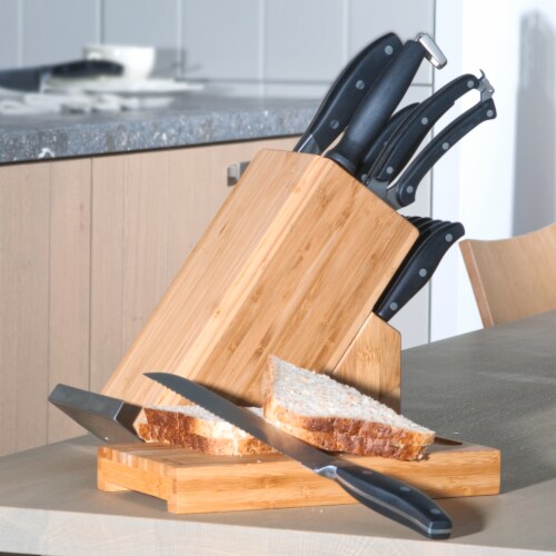 BergHOFF Essentials Forged Cutlery Set with Block - Stainless Steel Perspective: top