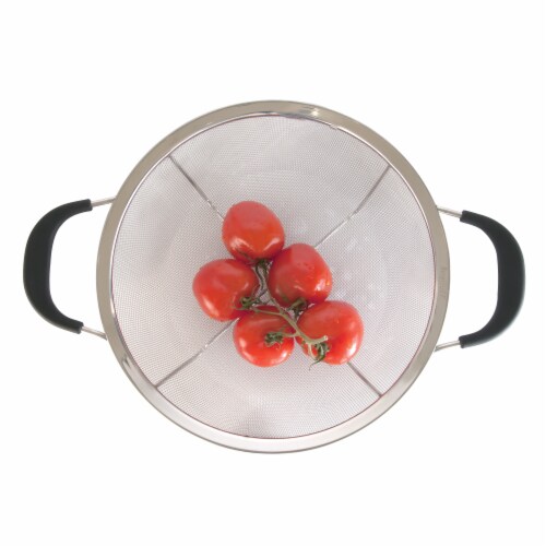 BergHOFF Essentials Round Mesh Colander - Silver Perspective: top