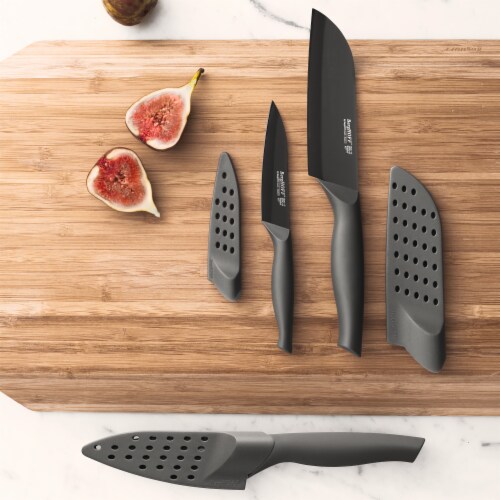 BergHOFF Essentials Ergonomic Stainless Steel Chef's Knife with Sleeve - Black Perspective: top