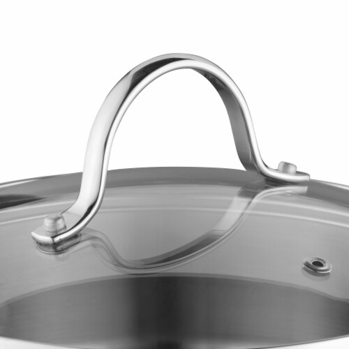 BergHOFF Stainless Steel Covered Casserole Pan Perspective: top