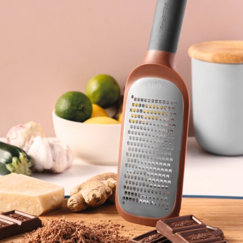 BergHOFF Leo Coarse Paddle Grater - Pink Perspective: top