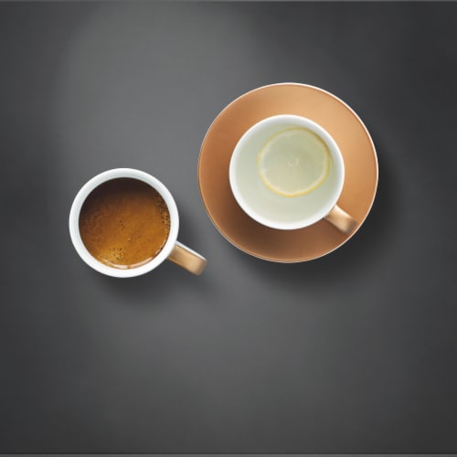 BergHOFF Gem Coffee and Tea Set - White/Gold Perspective: top