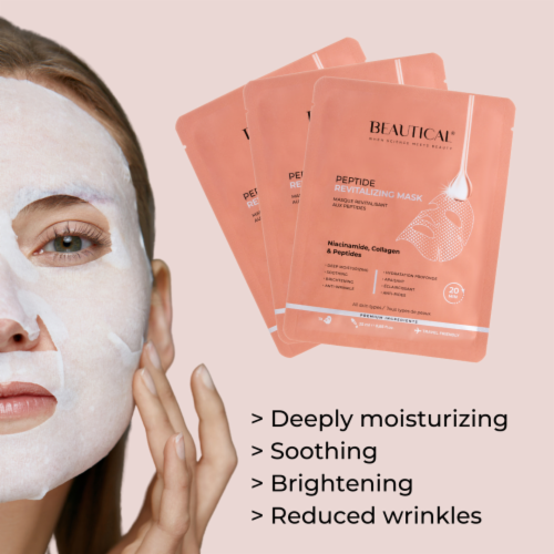 BEAUTICAL - Peptide Revitalizing Mask - Brightening, Moisturizing, Anti Wrinkle, Soothing Perspective: top