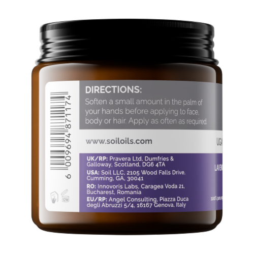 SOiL Organic Shea Butter - Lavender Scented 100ml Perspective: top
