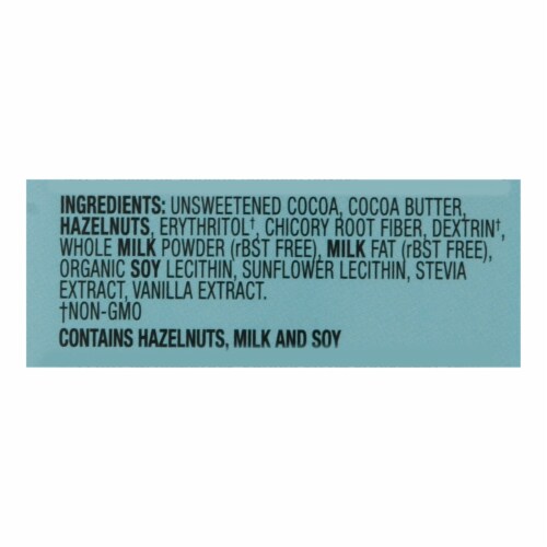 Lilys - Bar Chocolate 40% Hazelnut 2.8 oz (Pack of 12) Perspective: top