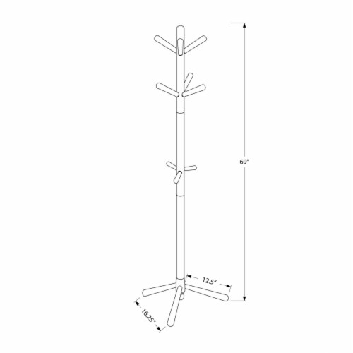 Ergode COAT RACK - 69 H / ESPRESSO WOOD CONTEMPORARY STYLE Perspective: top