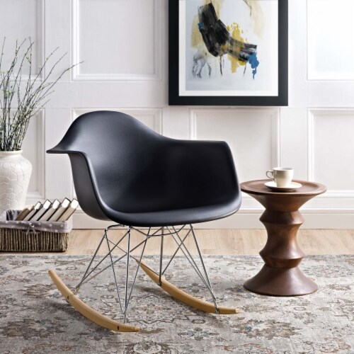 Ergode Rocker Plastic Lounge Chair - Black Perspective: top