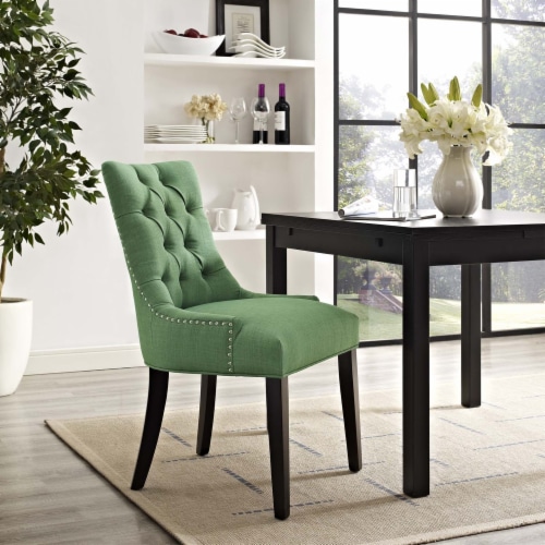 Ergode Regent Tufted Fabric Dining Side Chair Kelly Green 1