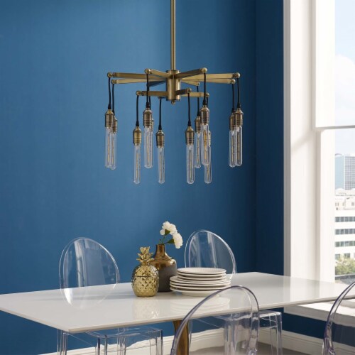 Ergode Resolve Antique Brass Ceiling Light Pendant Chandelier - Perspective: top